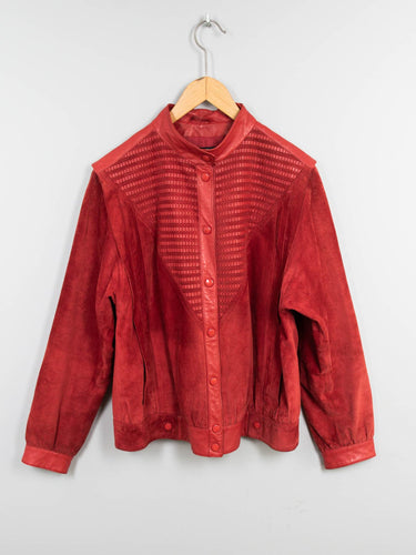 Rote Lederjacke Vintage