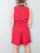 Laden Sie das Bild in den Galerie-Viewer, Roter Jumpsuit Vintage