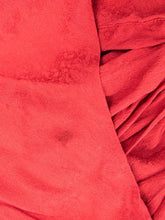 Laden Sie das Bild in den Galerie-Viewer, 80´s Seidenkleid Fledermausärmel Rot