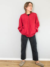 Laden Sie das Bild in den Galerie-Viewer, Seidenblouson Rot