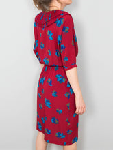 Laden Sie das Bild in den Galerie-Viewer, Rotes Vintage Kleid