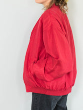 Laden Sie das Bild in den Galerie-Viewer, Seidenblouson Rot