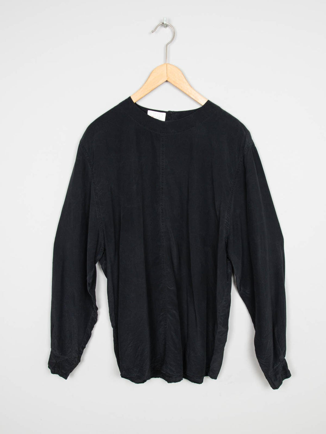 Schwarze Bluse Seide