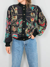 Laden Sie das Bild in den Galerie-Viewer, schwarze jacke seide