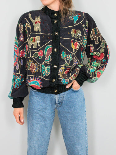 schwarze jacke seide