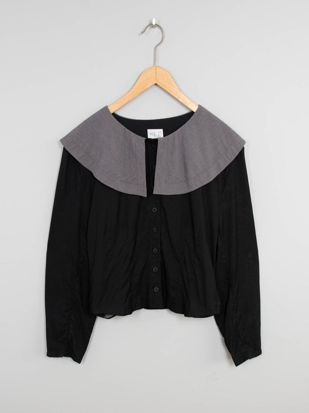 Schwarze Vintage Bluse