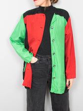 Laden Sie das Bild in den Galerie-Viewer, Seidenblazer Vintage