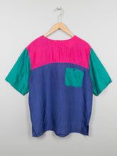 Laden Sie das Bild in den Galerie-Viewer, Seidenshirt Vintage Bunt