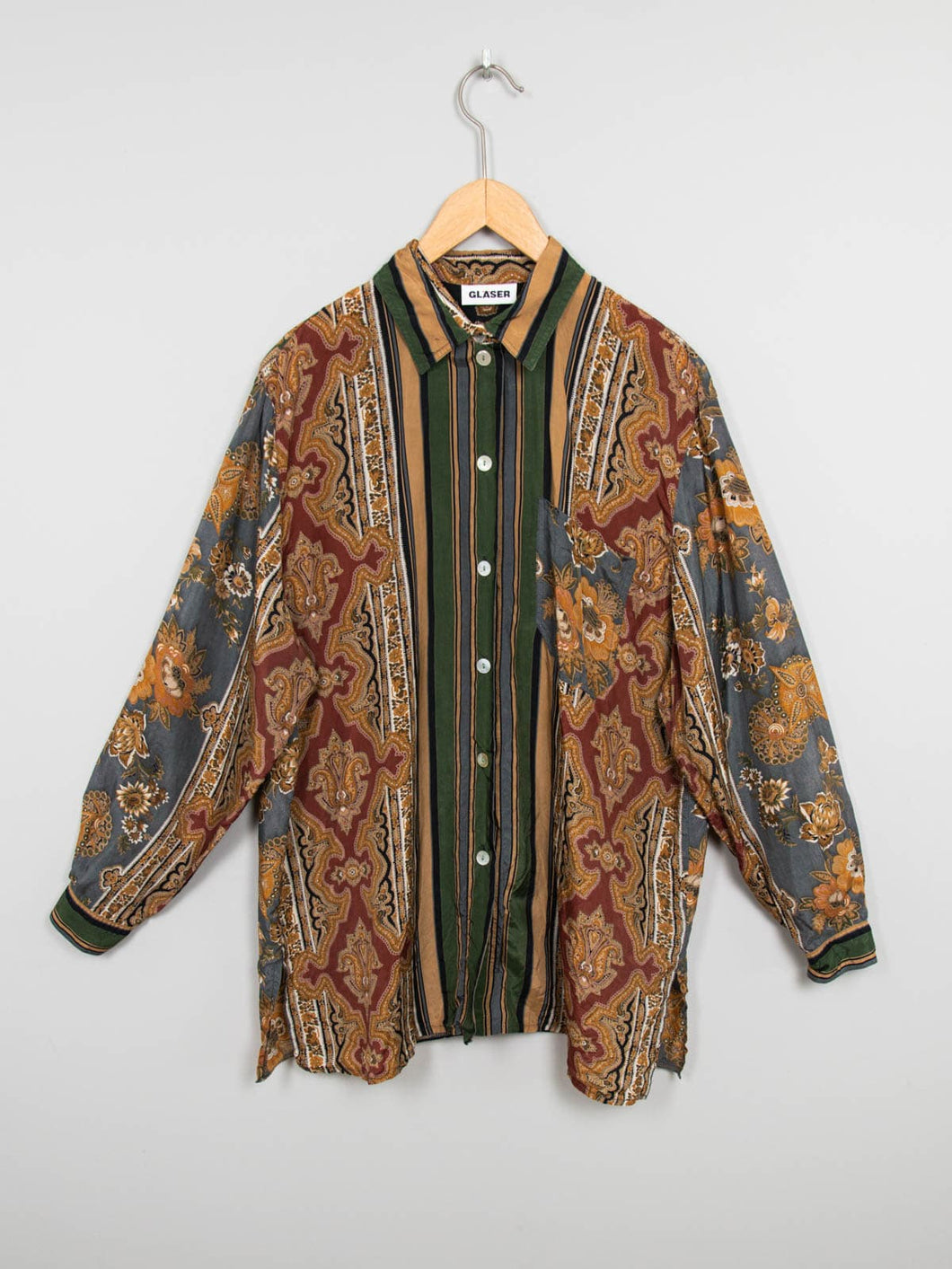 Bluse Streifen Blumen