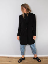 Laden Sie das Bild in den Galerie-Viewer, Vintage Blazer Schwarz