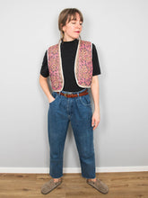 Laden Sie das Bild in den Galerie-Viewer, Vintage Blumenweste Cropped