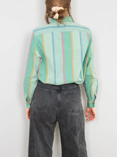 Laden Sie das Bild in den Galerie-Viewer, Vintage Bluse Gruen