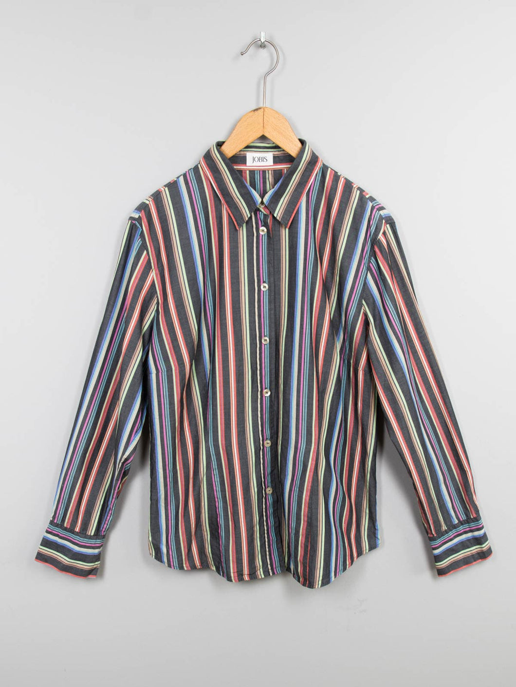 Vintage Bluse Schwarz Gestreift