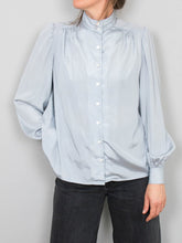 Laden Sie das Bild in den Galerie-Viewer, Vintage Bluse Stehkragen