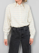 Laden Sie das Bild in den Galerie-Viewer, Bluse Creme Kariert