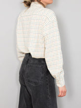 Laden Sie das Bild in den Galerie-Viewer, Bluse Creme Kariert