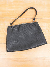 Laden Sie das Bild in den Galerie-Viewer, Vintage Lederclutch Schwarz