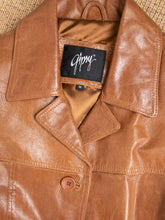 Laden Sie das Bild in den Galerie-Viewer, vintage lederjacke braun