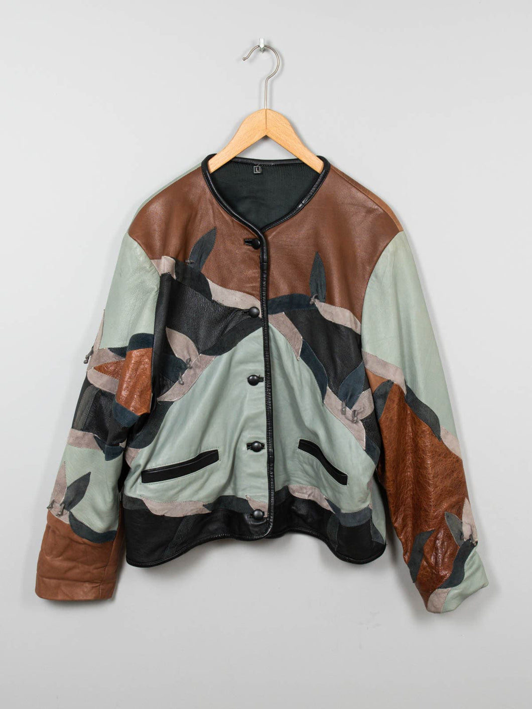 Vintage Lederjacke Bunt