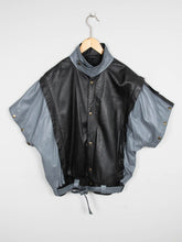 Laden Sie das Bild in den Galerie-Viewer, Vintage Lederjacke Schwarz