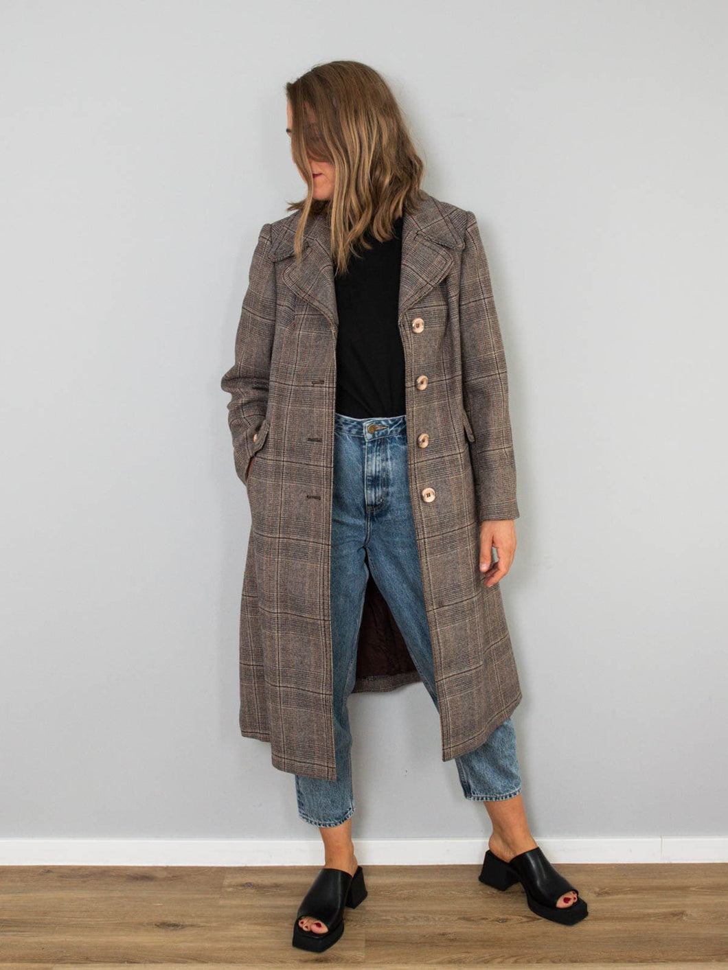 Vintage Mantel Kariert