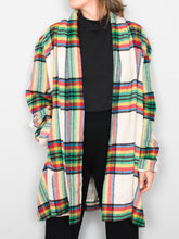 Laden Sie das Bild in den Galerie-Viewer, Vintage Mantel Wolle Kariert