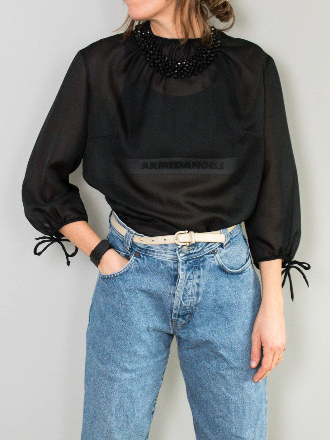 Vintage Oberteile Schwarz