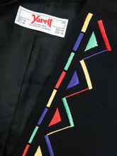 Laden Sie das Bild in den Galerie-Viewer, Wollblazer Schwarz Bunt