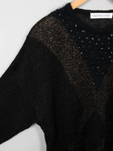 Laden Sie das Bild in den Galerie-Viewer, Pullover Schwarz Gold
