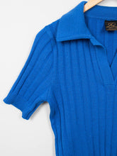 Laden Sie das Bild in den Galerie-Viewer, Vintage Poloshirt Blau