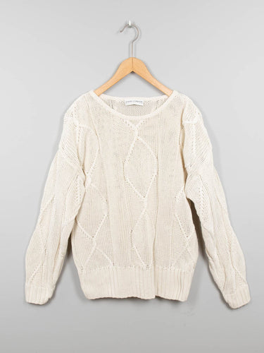 Vintage Strickpullover Creme