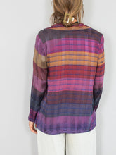 Laden Sie das Bild in den Galerie-Viewer, Seidenblazer Kariert