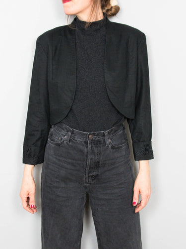 Vintage Kurzblazer Schwarz