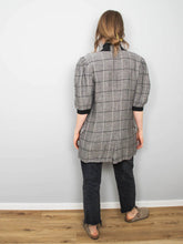 Laden Sie das Bild in den Galerie-Viewer, Kurzarm Leinenblazer Kariert