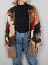 Laden Sie das Bild in den Galerie-Viewer, Wildlederjacke Patchwork