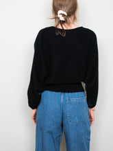 Laden Sie das Bild in den Galerie-Viewer, schwarzer pullover angora
