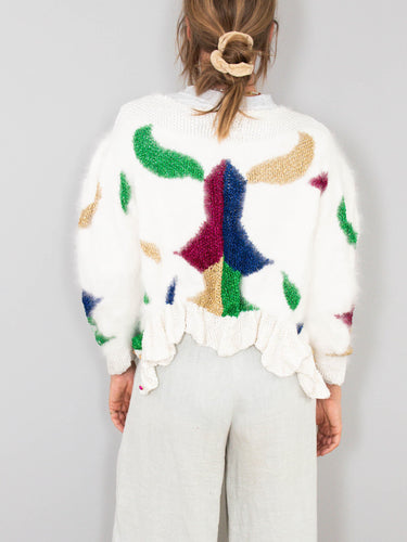 vintage cardigan weiß
