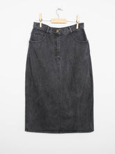 Laden Sie das Bild in den Galerie-Viewer, vintage jeansrock grau