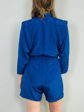 Laden Sie das Bild in den Galerie-Viewer, Blauer Jumpsuit Vintage