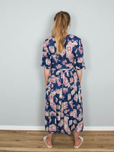 Laden Sie das Bild in den Galerie-Viewer, Blaues Kleid Vintage
