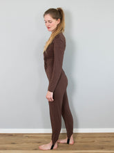 Laden Sie das Bild in den Galerie-Viewer, Brauner Jumpsuit Vintage