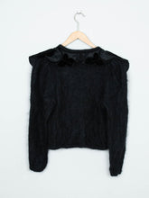 Laden Sie das Bild in den Galerie-Viewer, Schwarzer Cardigan Vintage